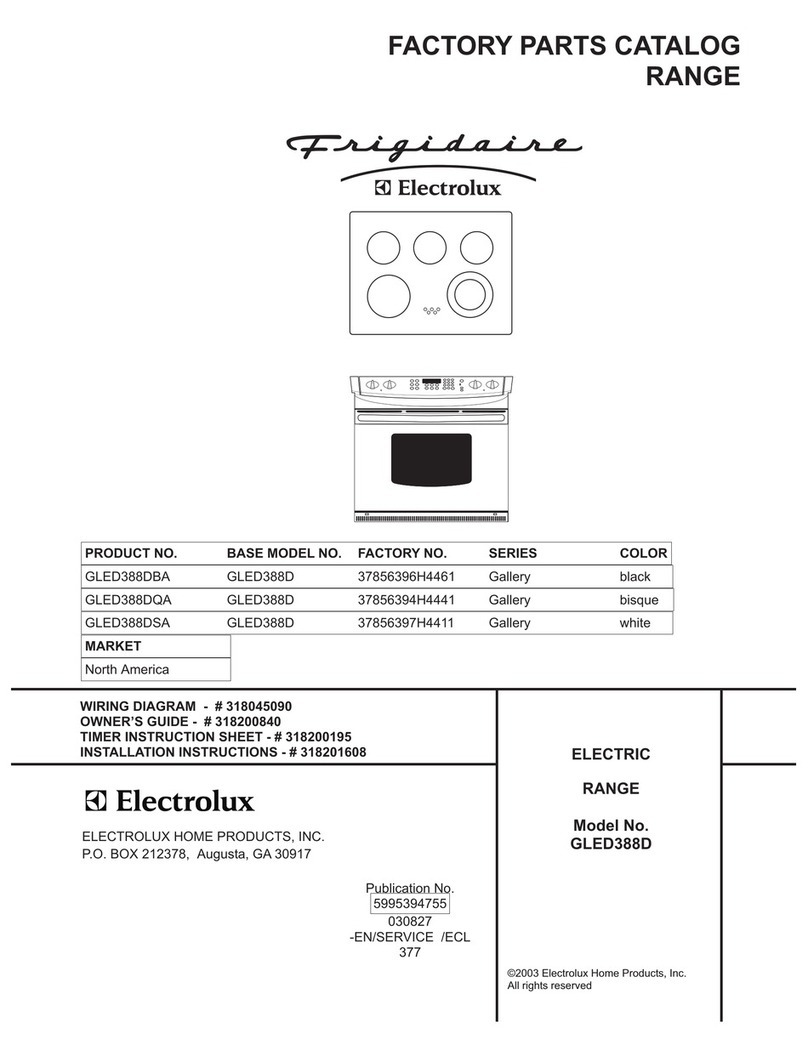 Frigidaire GLED388D User manual