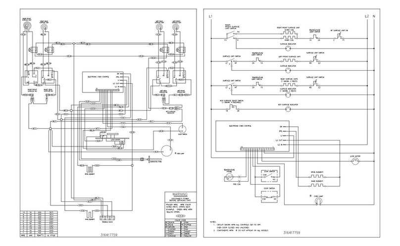 Frigidaire GLEF369DSF Wiring diagram