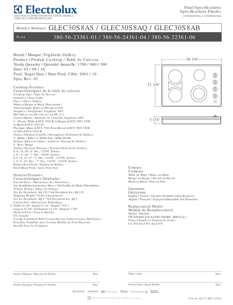 Frigidaire GLEC30S8AB User manual