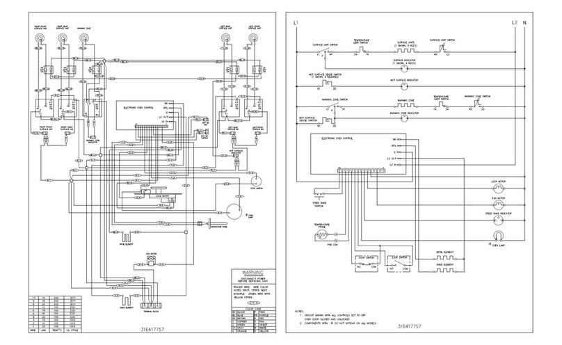 Frigidaire GLEFS79DSJ Wiring diagram