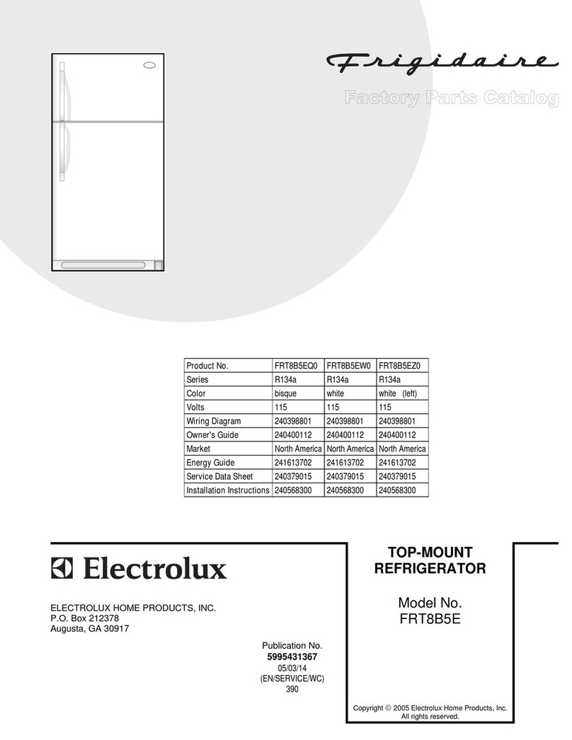 Frigidaire FRT8B5E Factory parts catalog