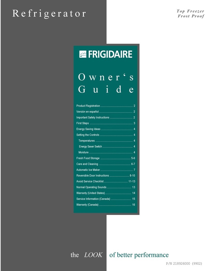 Frigidaire FRT22RRHW1 User manual