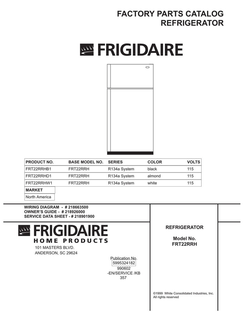 Frigidaire FRT22RRH Factory parts catalog