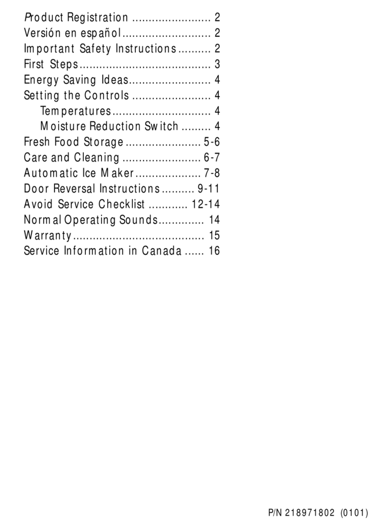 Frigidaire FRT22RRHW3 User manual