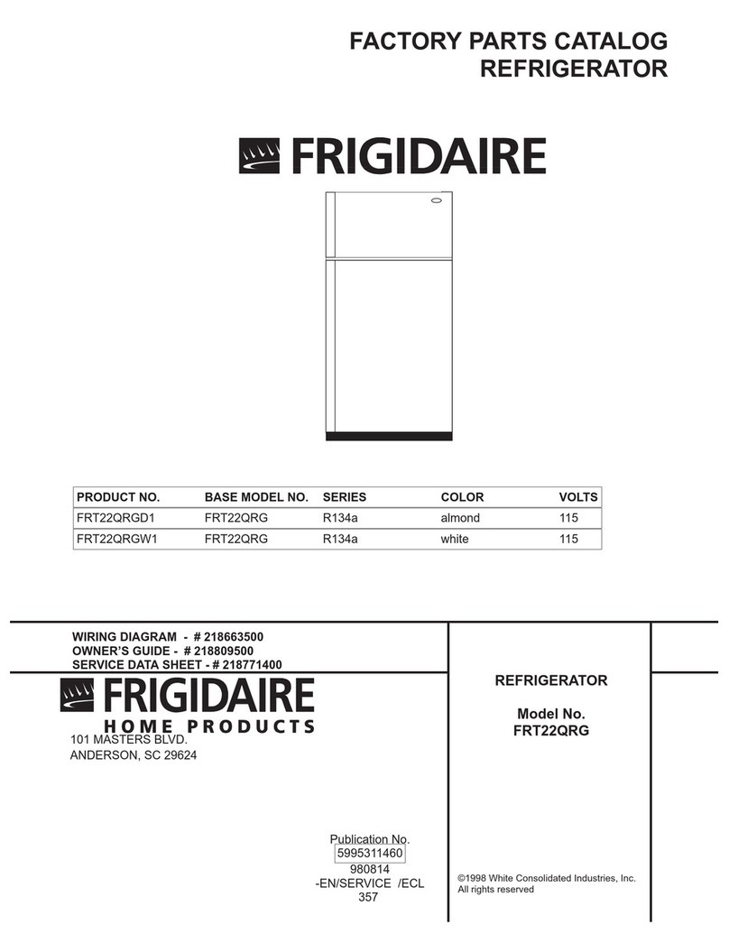Frigidaire FRT22QRG Factory parts catalog