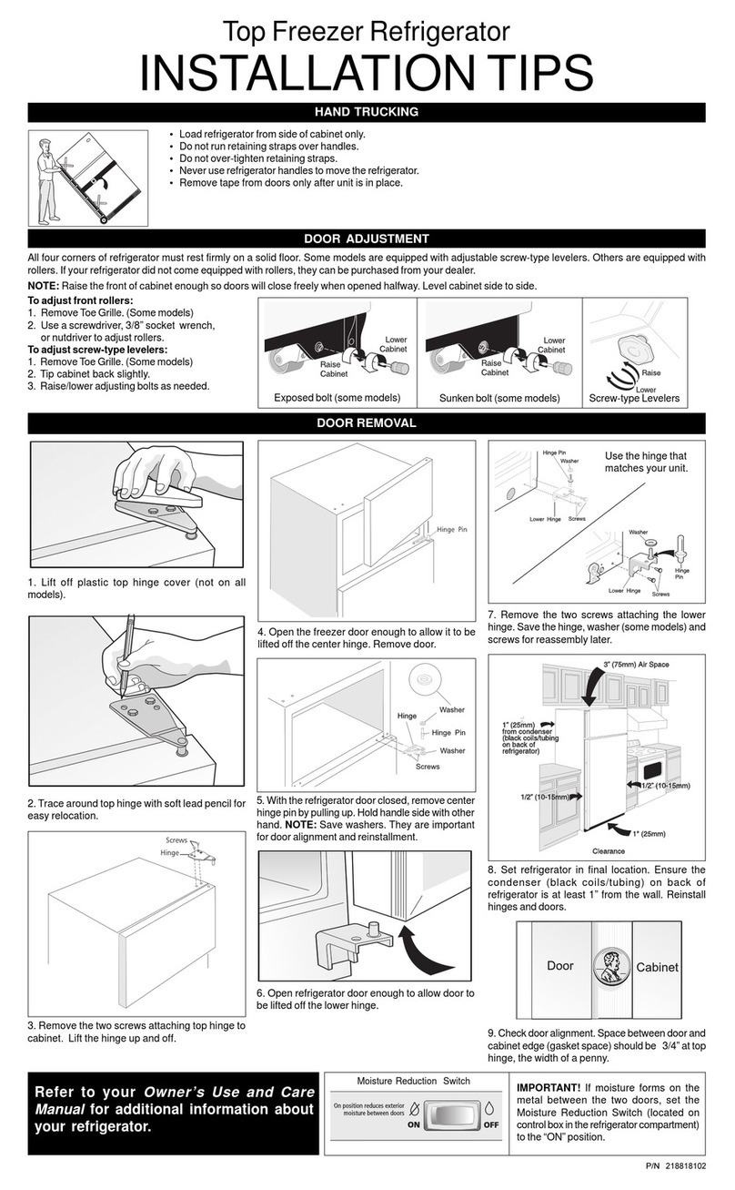 Frigidaire FRT22RGJW2 Assembly instructions