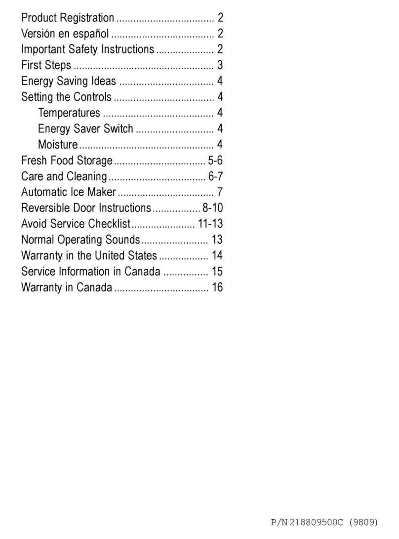 Frigidaire FRT22QRGW3 User manual