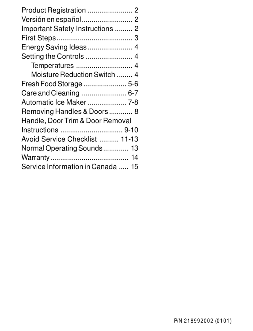 Frigidaire FRT22INLHC2 User manual