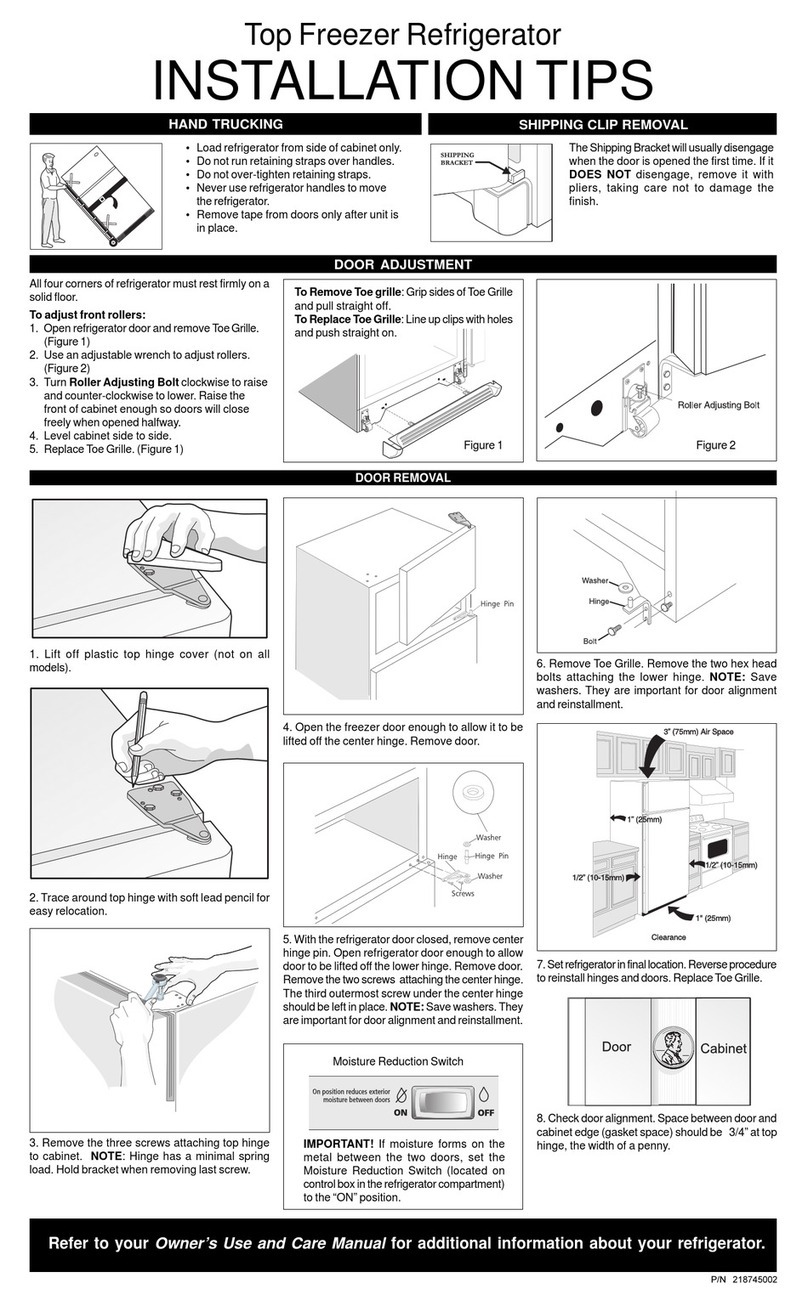 Frigidaire FRT22QGJW3 Assembly instructions