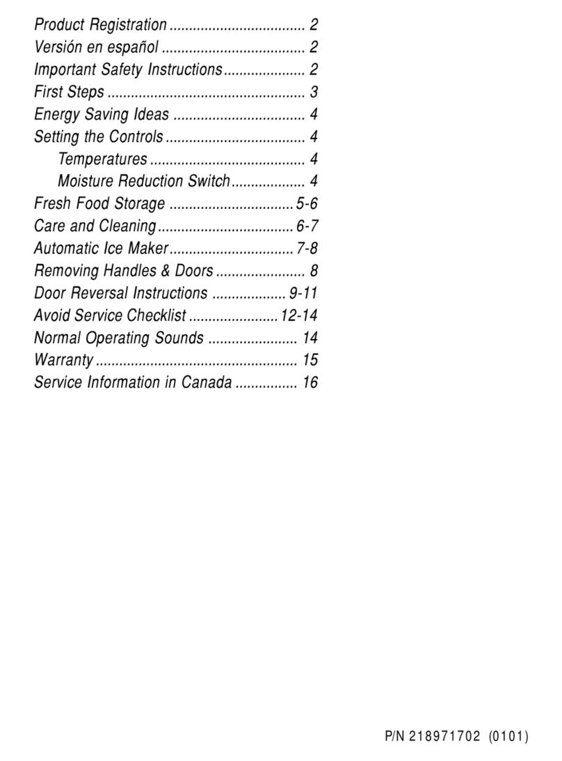 Frigidaire FRT22IRSHK5 user guide