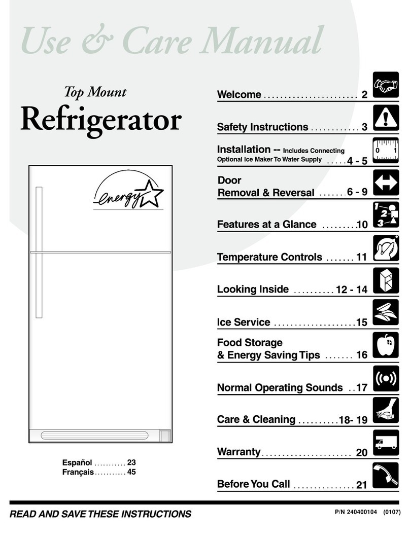 Frigidaire FRT21S6AW2 Use & care manual