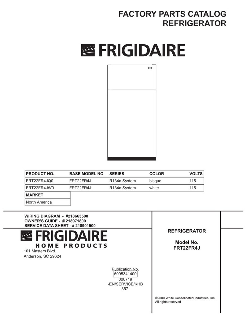 Frigidaire FRT22FR4J Factory parts catalog