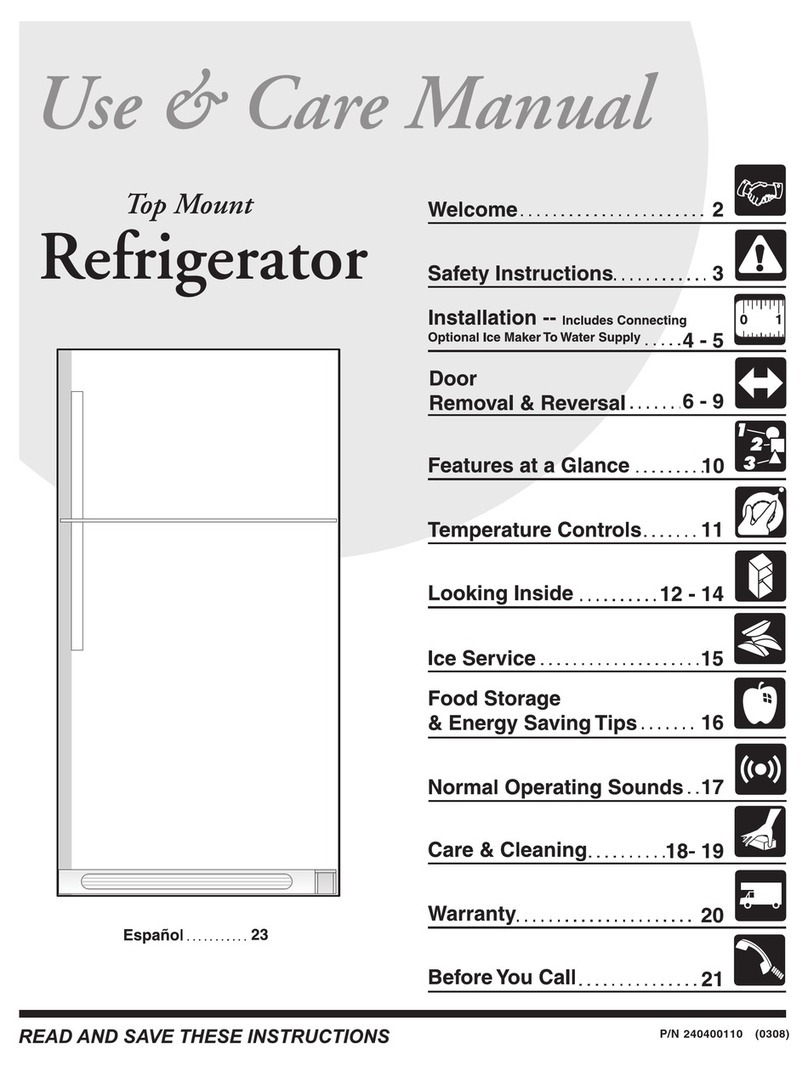 Frigidaire FRT21S6AW7 Use & care manual