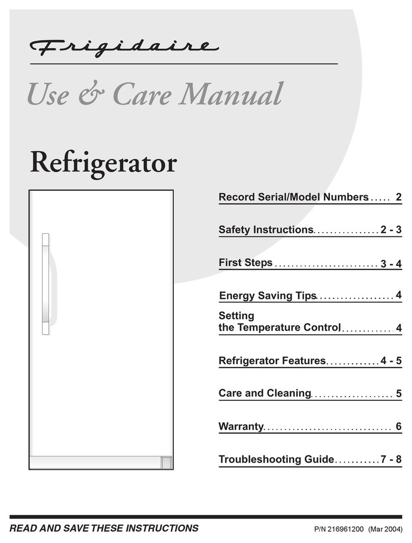 Frigidaire FRU17B2J User manual