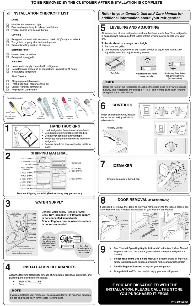 Frigidaire FRTB7B4EMB1 User manual