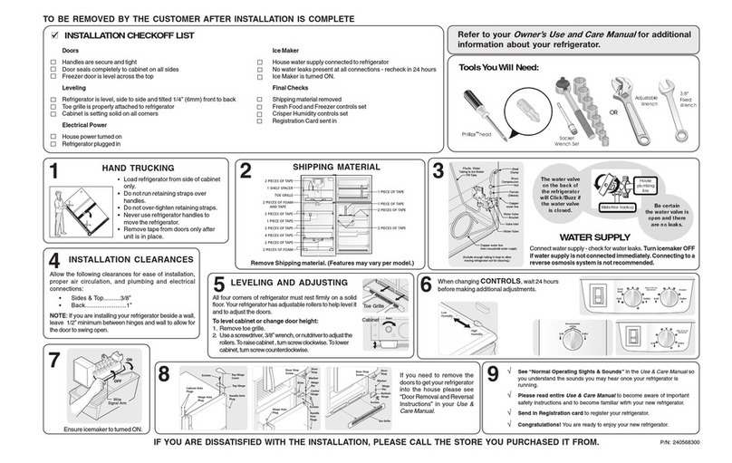 Frigidaire FRTB7B4EMB0 User manual Frigidaire FRTB7B4EMB0 User manual