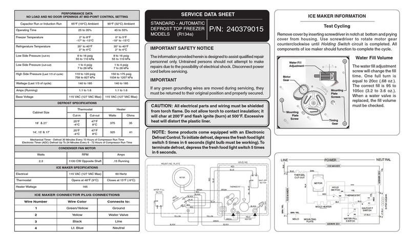 Frigidaire FRTB7B4EMB0 Service data sheet
