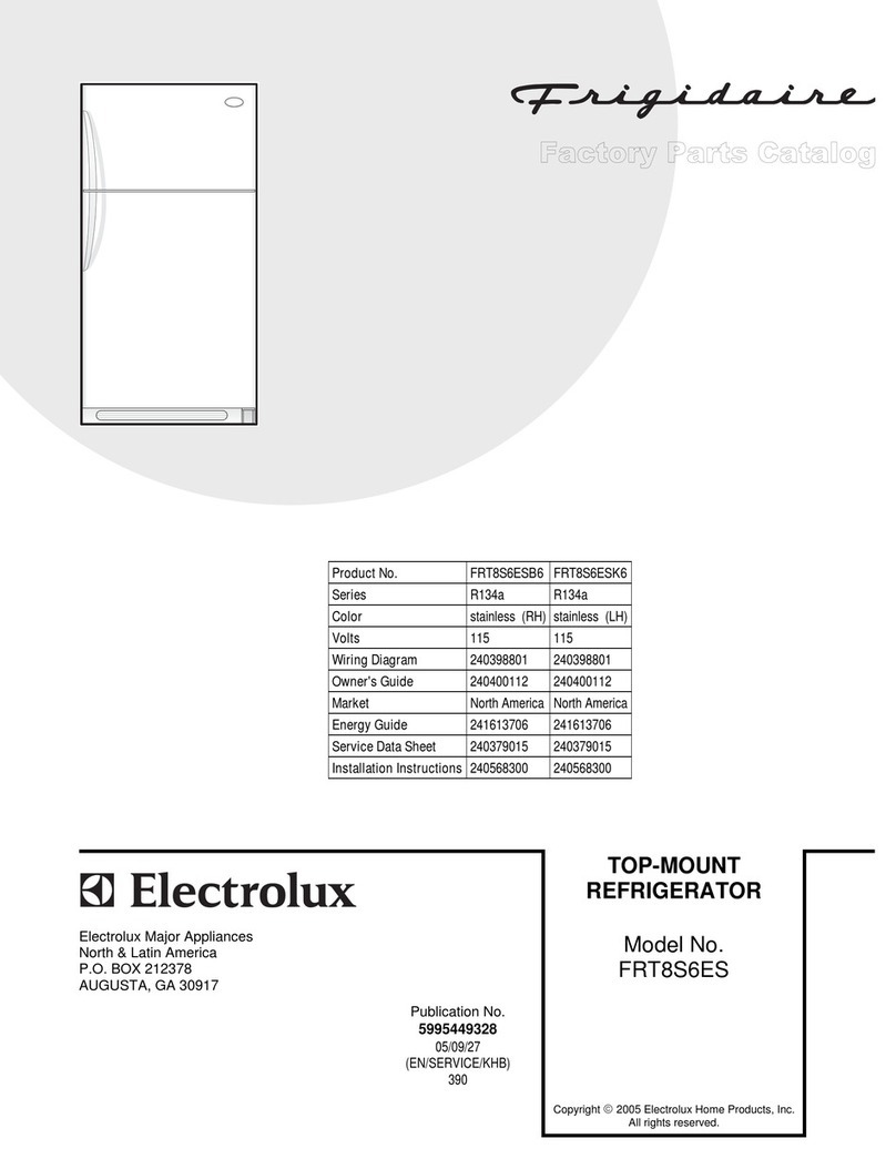 Frigidaire FRT8S6ES User manual