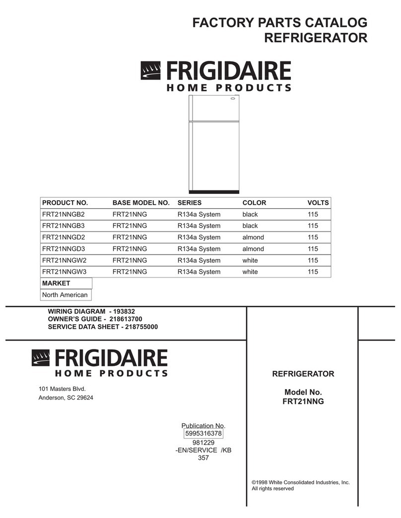 Frigidaire FRT21NNG Factory parts catalog