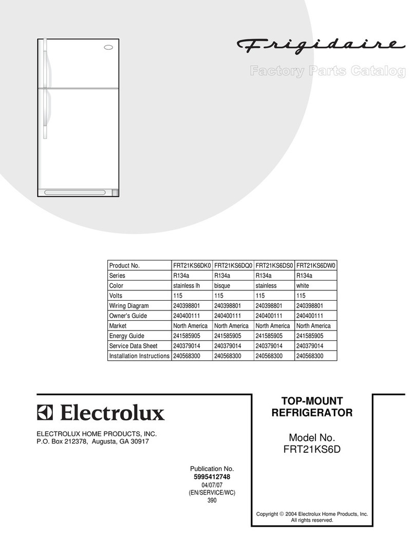 Frigidaire FRT21KS6D Factory parts catalog