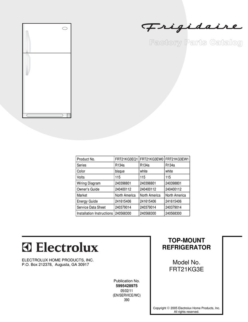 Frigidaire FRT21KG3E Factory parts catalog