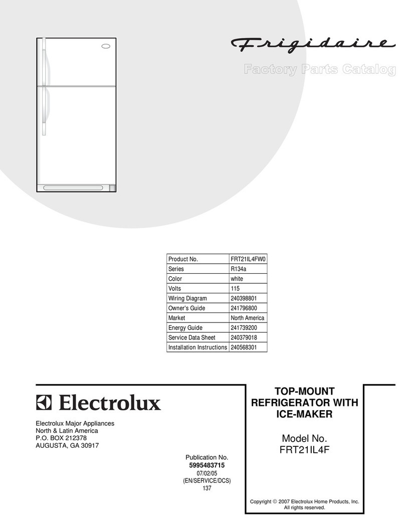 Frigidaire FRT21IL4F Factory parts catalog