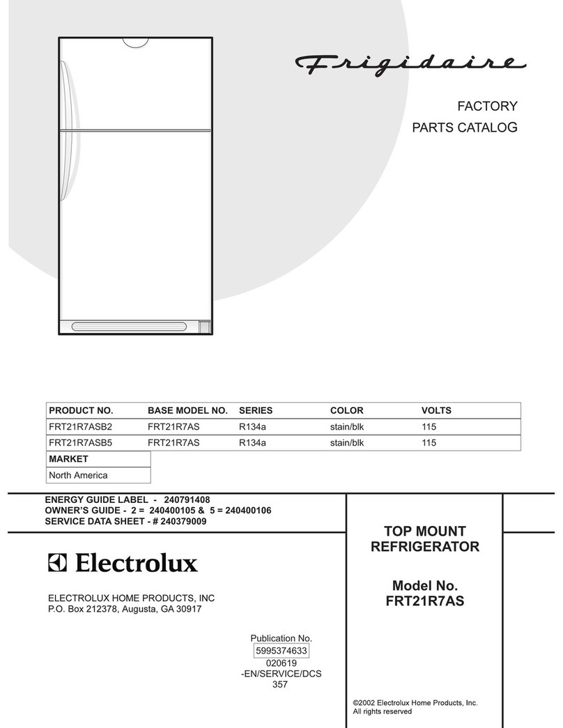 Frigidaire FRT21R7AS Factory parts catalog Frigidaire FRT21R7AS Factory parts catalog