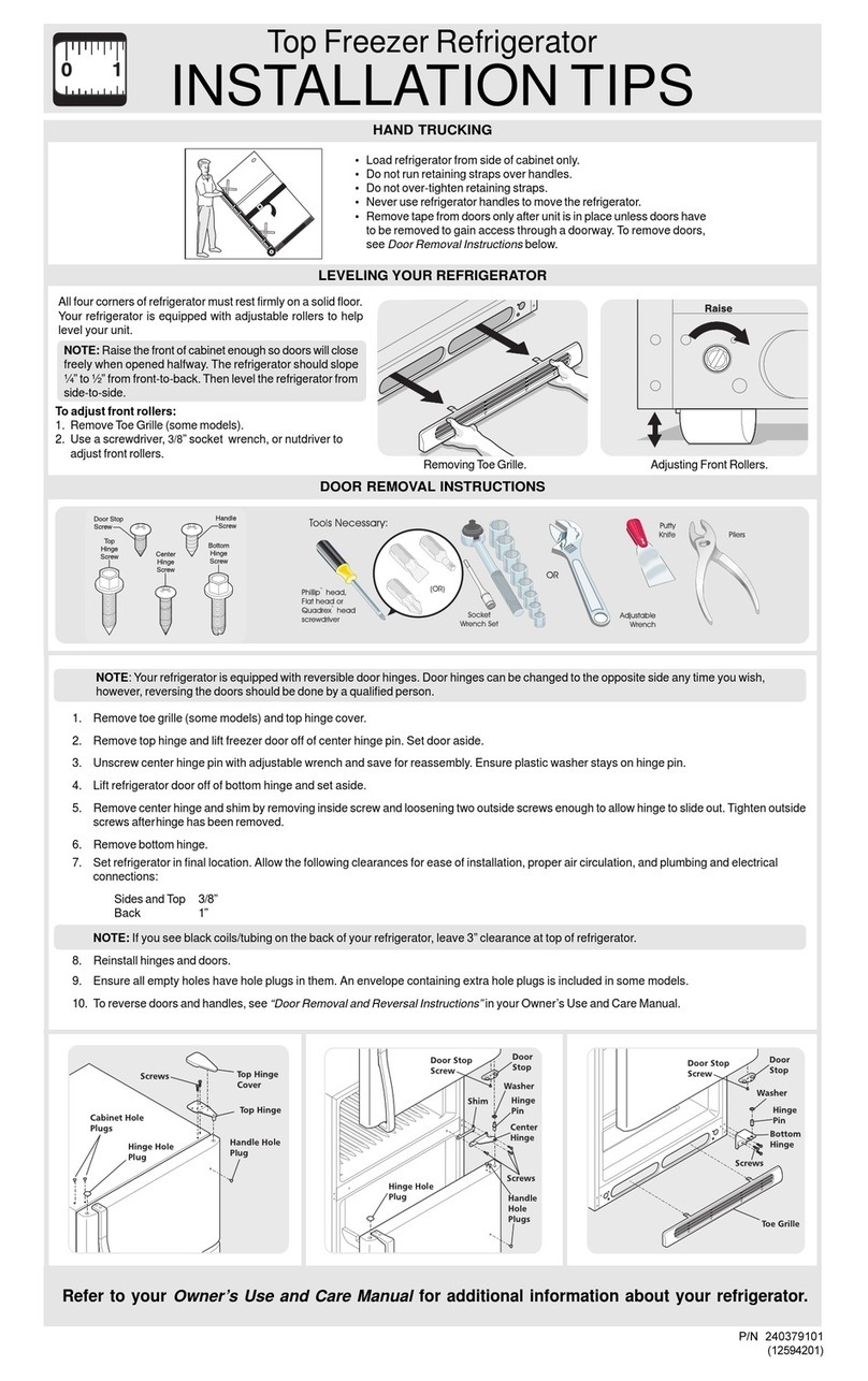 Frigidaire FRT21S6AW1 Assembly instructions