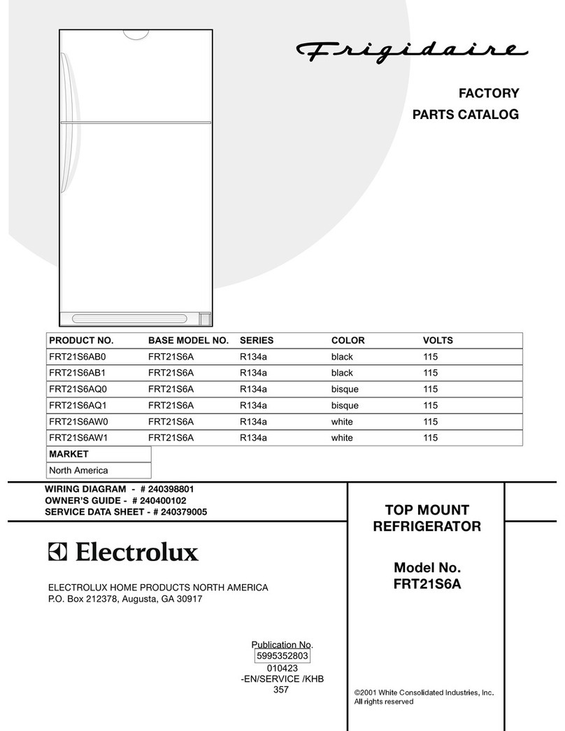 Frigidaire FRT21S6A Factory parts catalog