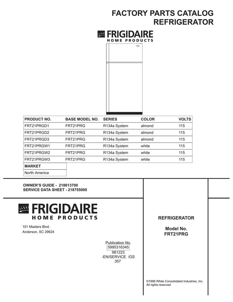 Frigidaire FRT21PRG User manual Frigidaire FRT21PRG User manual