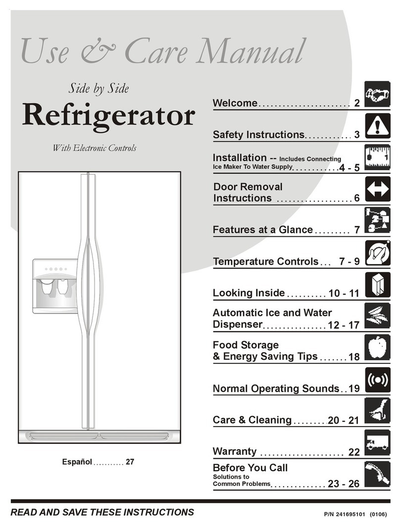 Frigidaire GLHS36EFS User manual