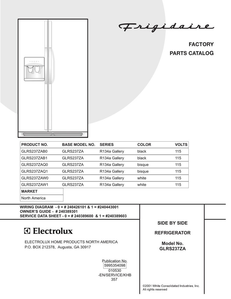 Frigidaire GLRS237ZA Factory parts catalog Frigidaire GLRS237ZA Factory parts catalog