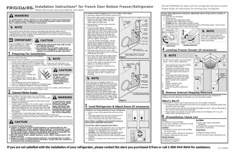 Frigidaire FGHB2844L M installation instructions