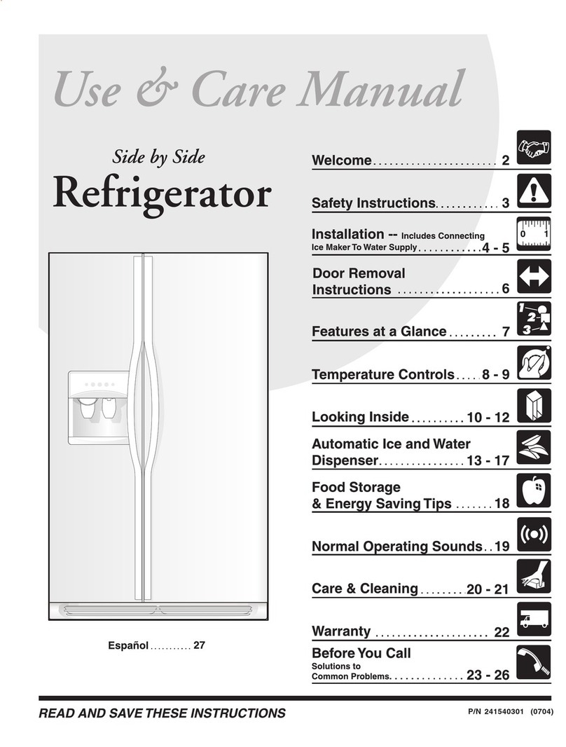 Frigidaire FSC23F7TDW5 Use & care manual