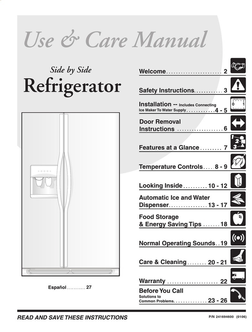 Frigidaire FSC23F7DW4 User manual Frigidaire FSC23F7DW4 User manual