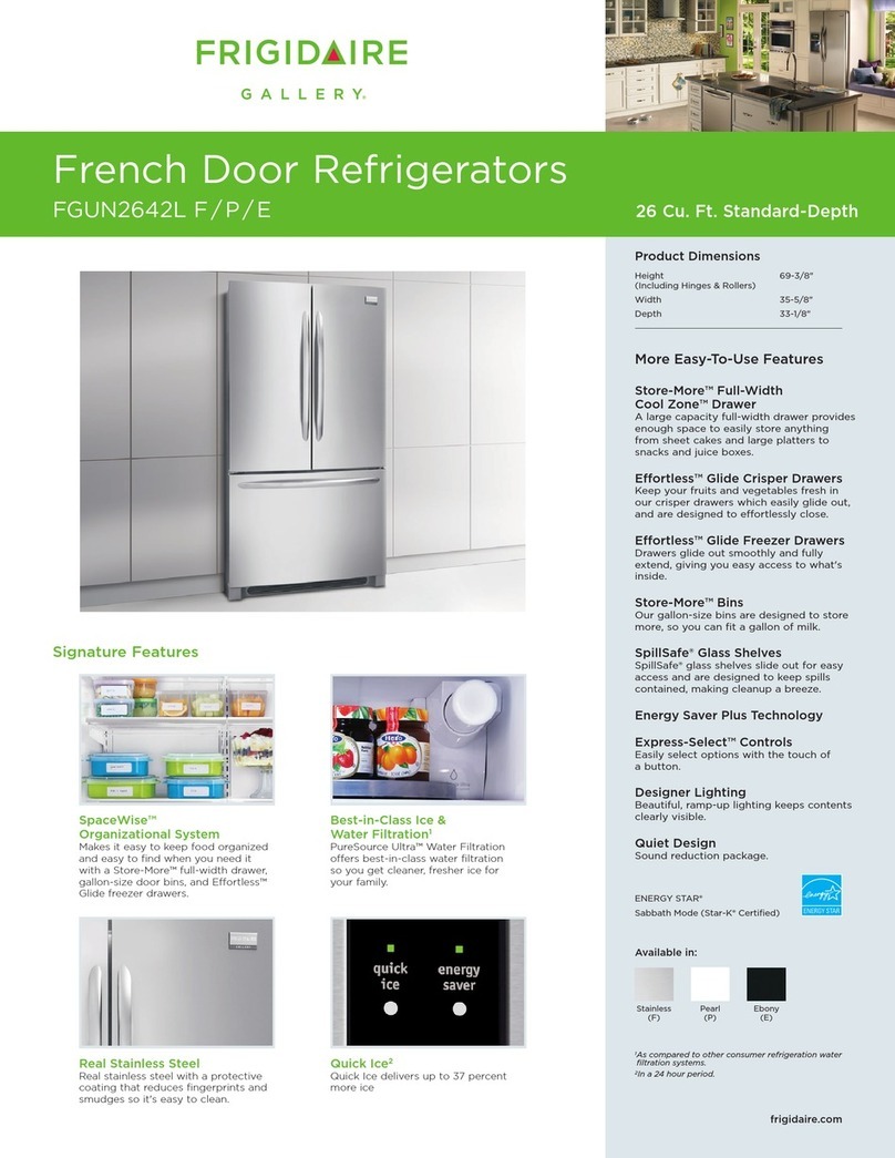 Frigidaire Gallery FGUN2642L Specifications