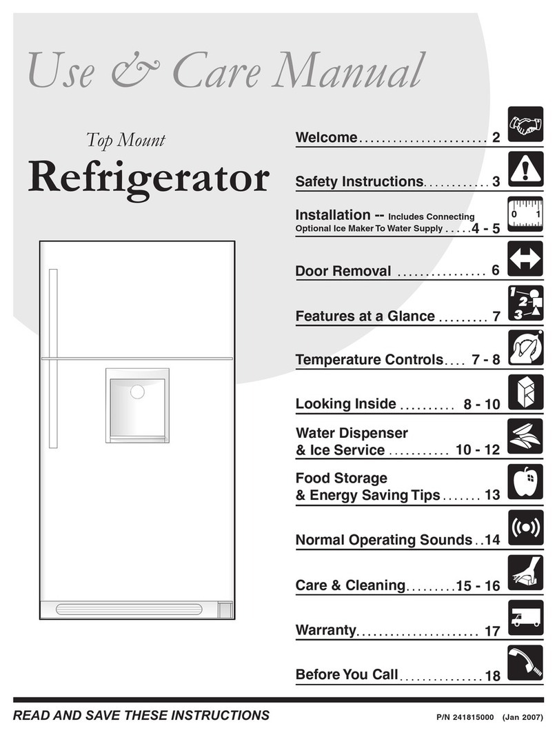 Frigidaire Gallery GLHT188WH use and care manual