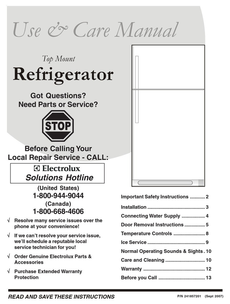 Frigidaire FRT15B3J use and care manual