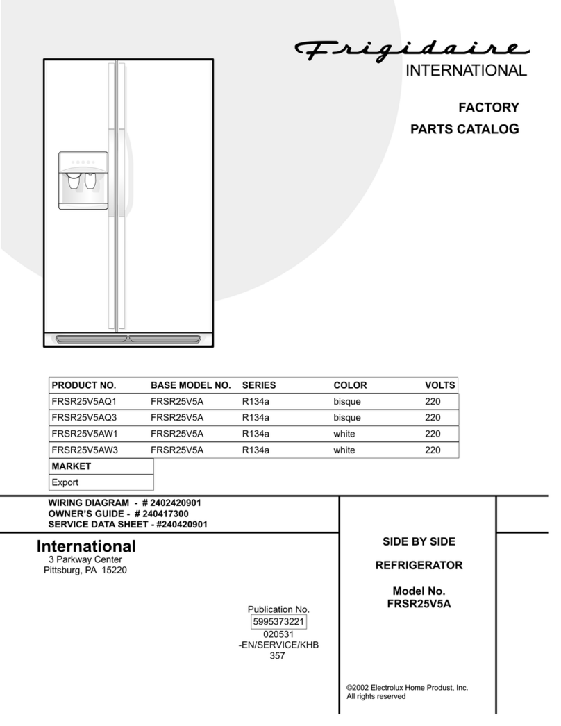 Frigidaire FRSR25V5A Factory parts catalog
