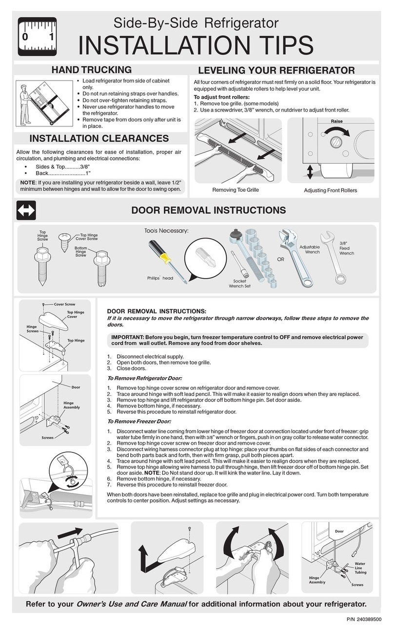 Frigidaire FRSR25V5AW1 Assembly instructions