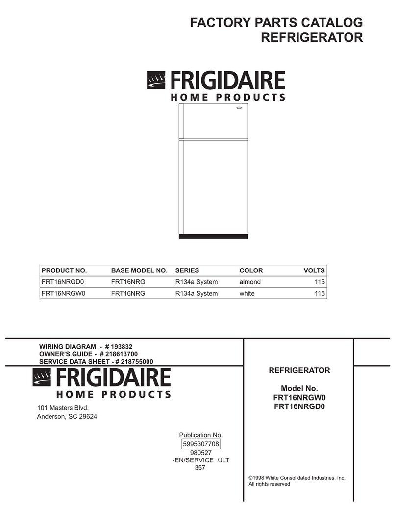Frigidaire FRT16NRGD0 User manual Frigidaire FRT16NRGD0 User manual