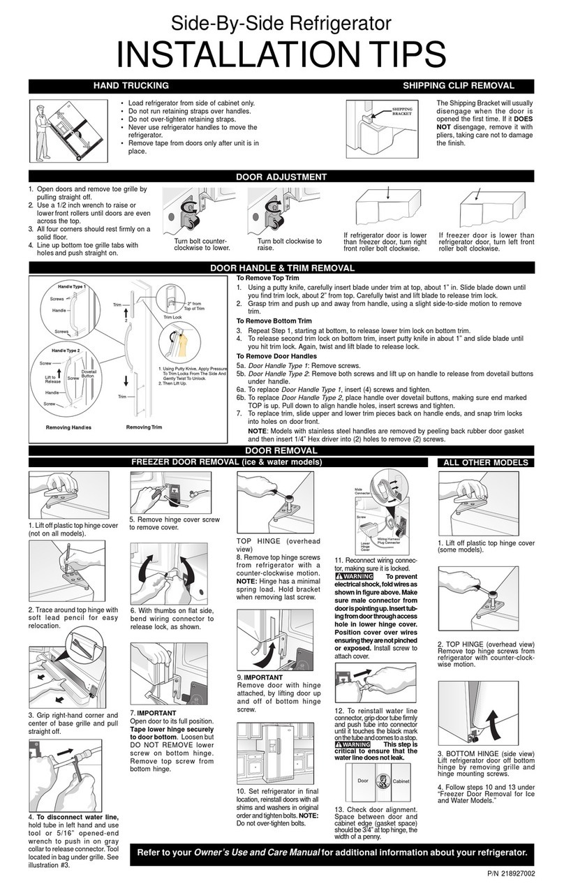 Frigidaire FRS26ZTHW5 Installation tips