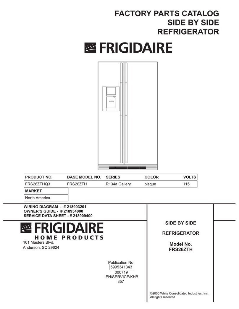 Frigidaire FRS26ZTH Factory parts catalog Frigidaire FRS26ZTH Factory parts catalog