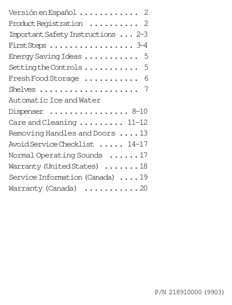 Frigidaire FRS26ZSHW0 User manual Frigidaire FRS26ZSHW0 User manual