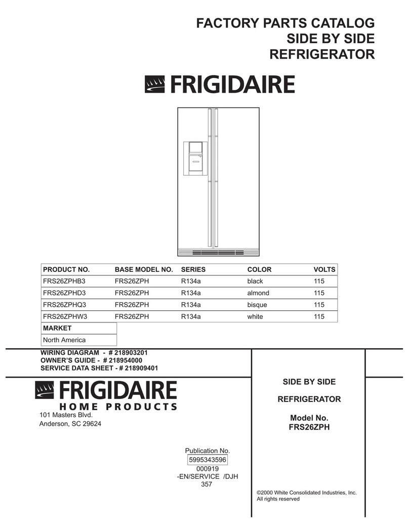 Frigidaire FRS26ZPH Factory parts catalog