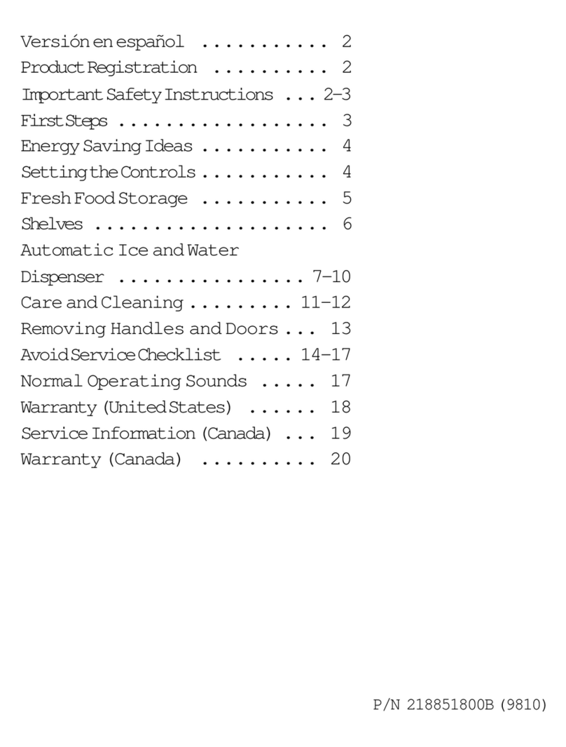 Frigidaire FRS26ZGGW6 User manual