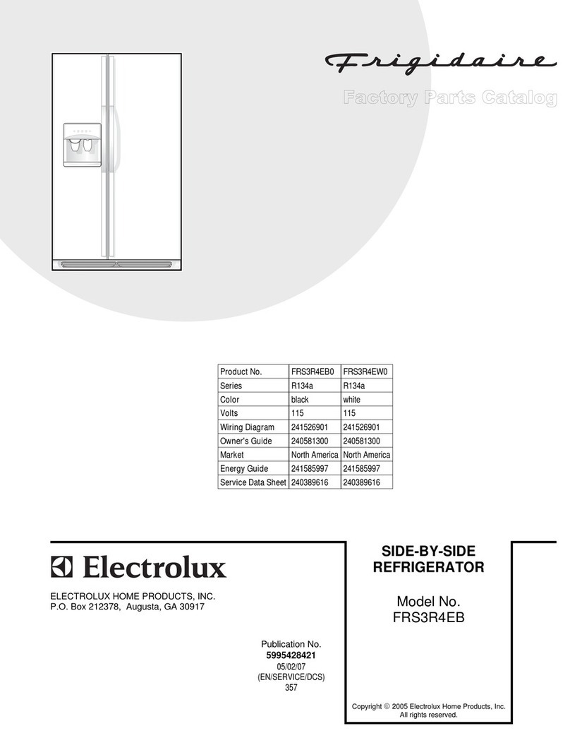 Frigidaire FRS3R4E Factory parts catalog