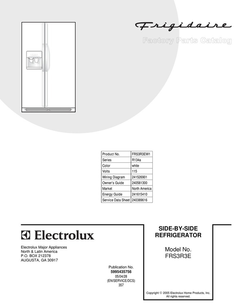 Frigidaire FRS3R3E Factory parts catalog