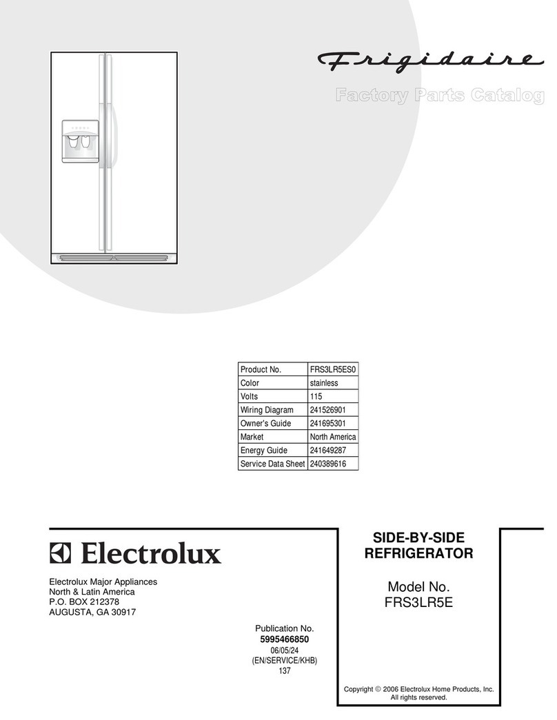 Frigidaire FRS3LR5E Factory parts catalog
