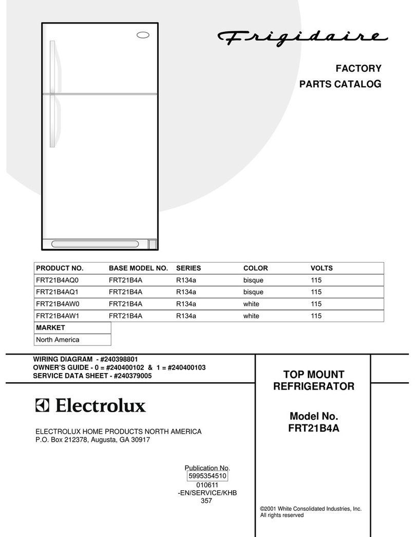 Frigidaire FRT21B4A Factory parts catalog